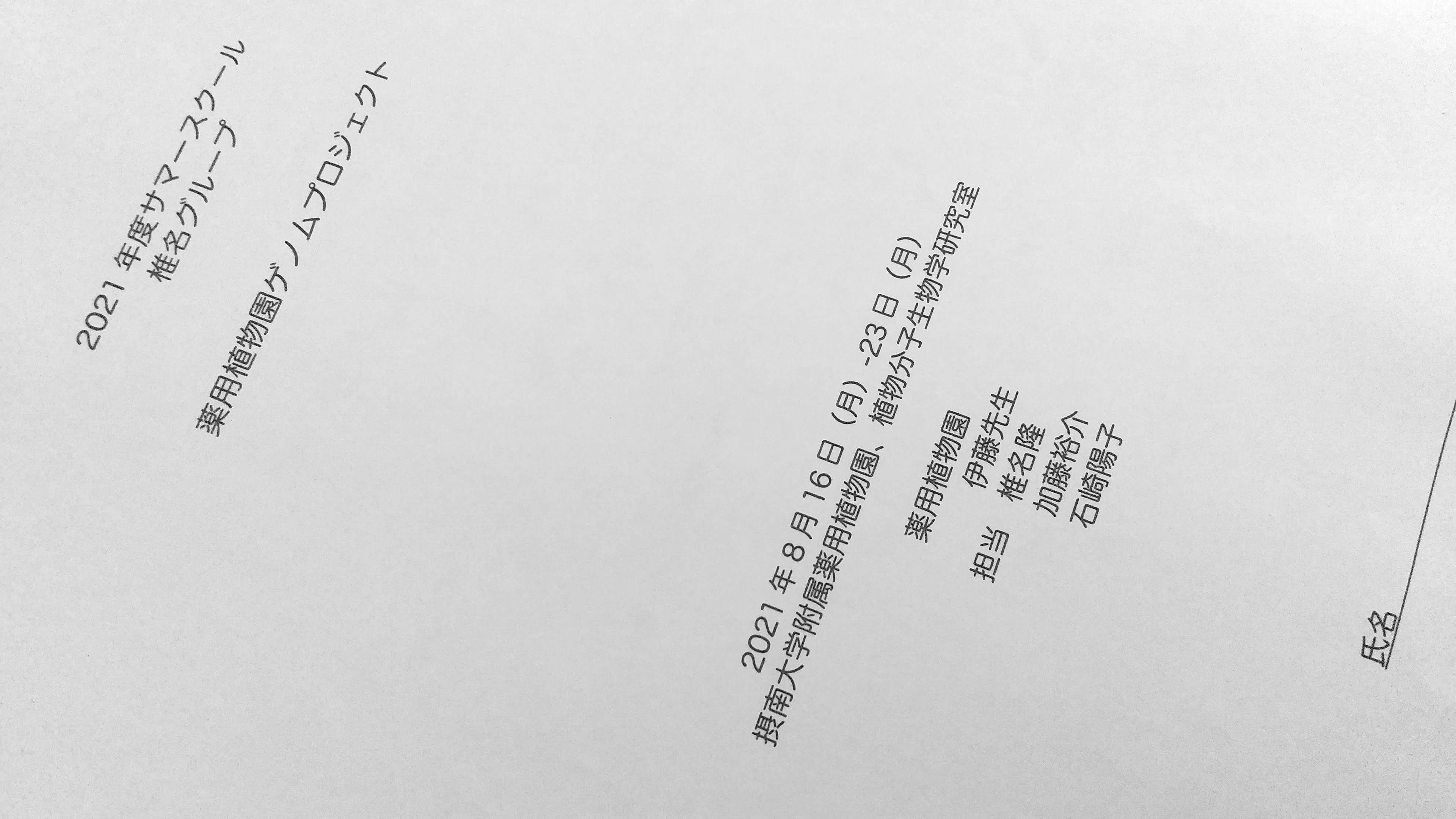 サマースクール2021