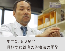 薬学部 ゼミ紹介 目指すは難病の治療法の開発