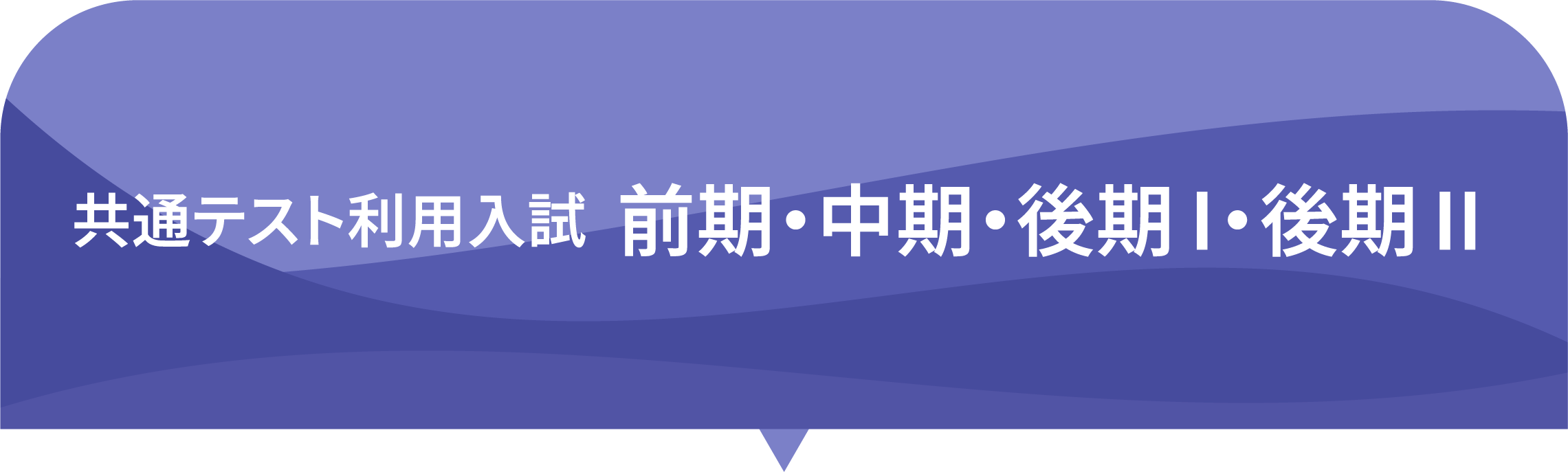 共通テスト利用入試  前期・中期・後期Ⅰ・後期Ⅱ