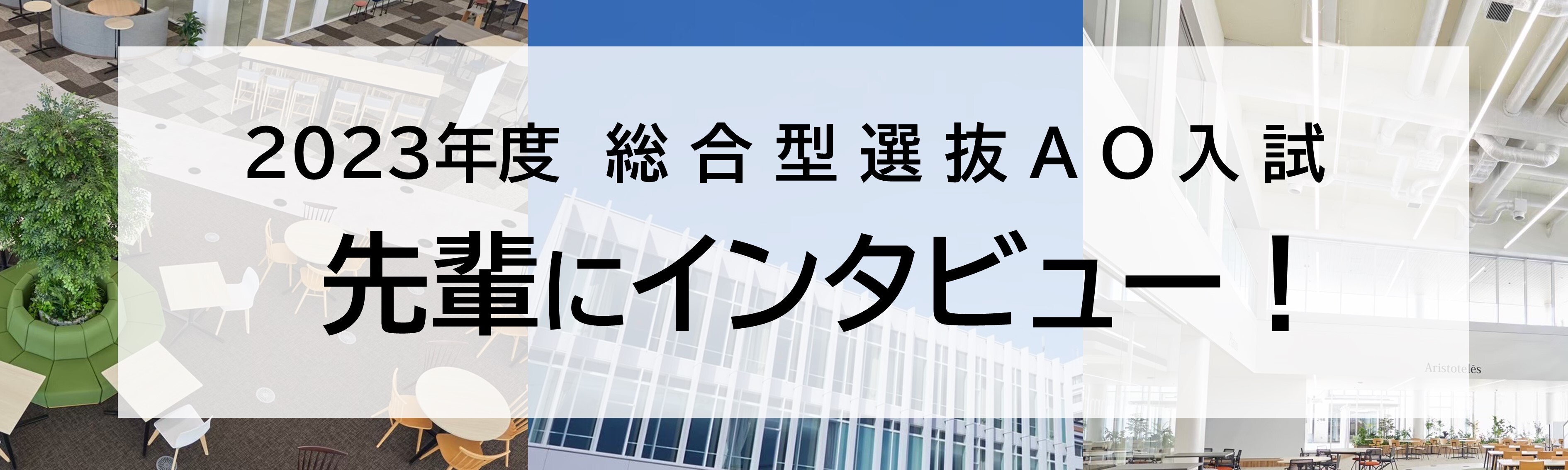 総合型選抜型AO入試「先輩にインタビュー！」