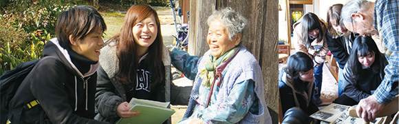 すさみ町のお宅訪問ではお互いに笑顔いっぱい